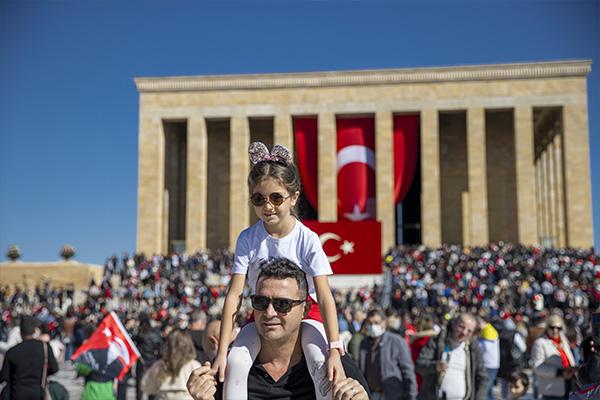 Anıtkabir'de Cumhuriyet Bayramı coşkusu