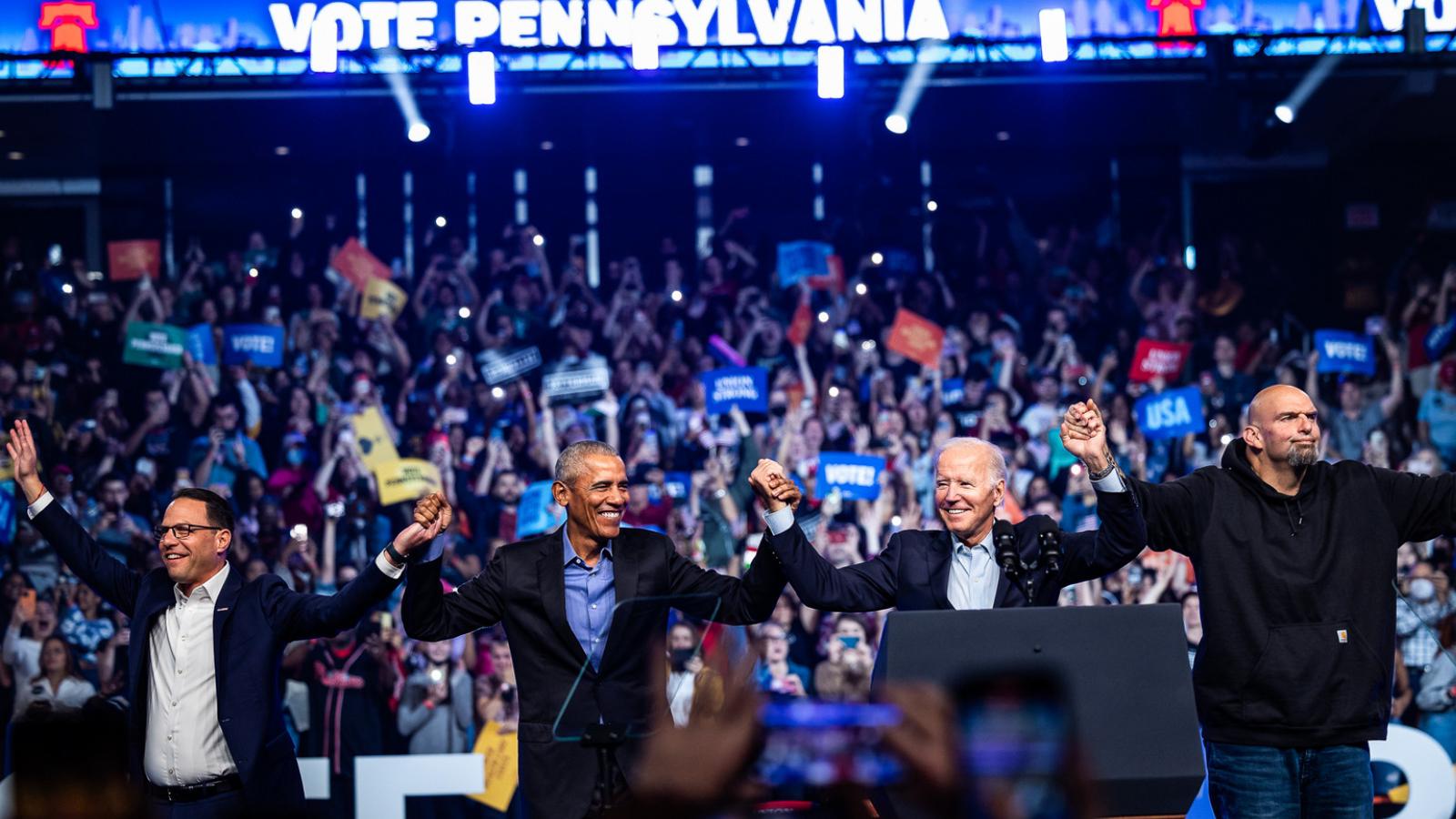 ABD'de kritik ara seçimler öncesi Biden ve Obama, Pennsylvania'da güçlerini birleştirdi