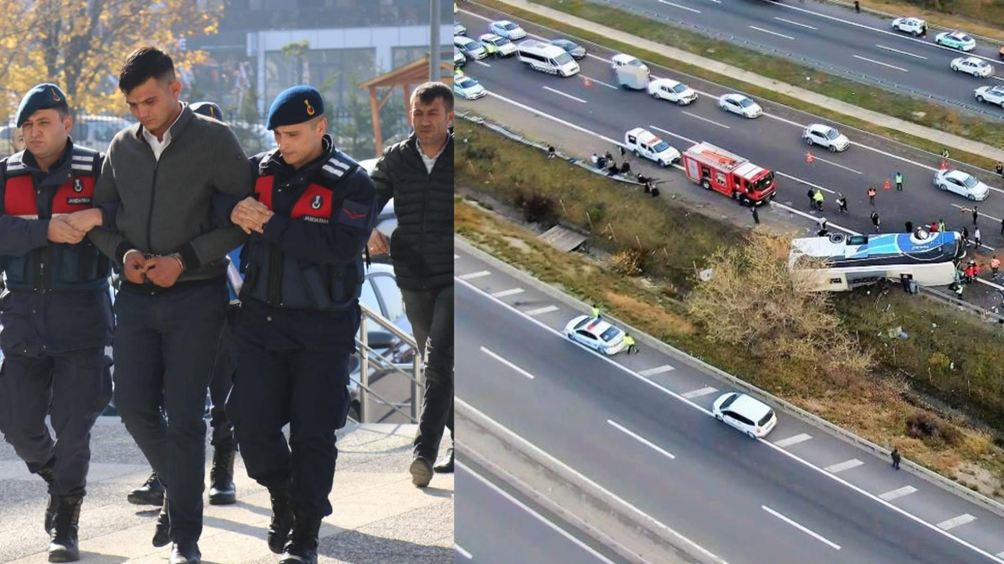 Bolu’da 3 kişinin hayatını kaybettiği otobüs kazasında sürücü tutuklandı