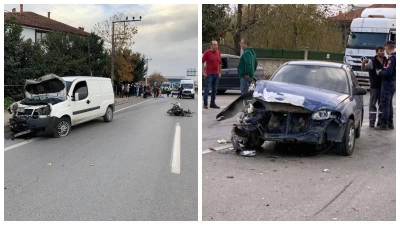 Sakarya'da zincirleme kaza: 1 ölü, 4 yaralı