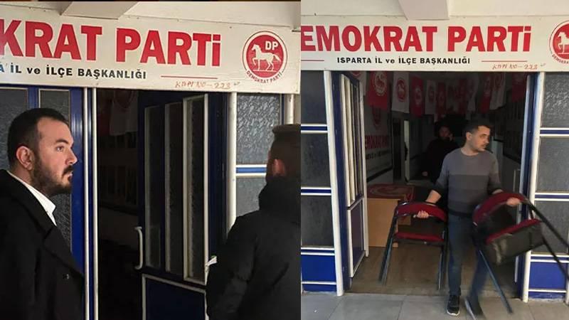 Demokrat Parti'nin Isparta'daki il ve ilçe başkanlıklarına haciz