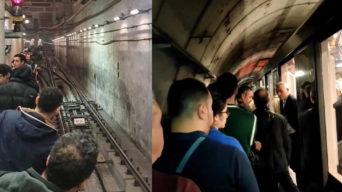 2 metro hattında elektrik kesintisi: Seferler karşılıklı olarak durdu