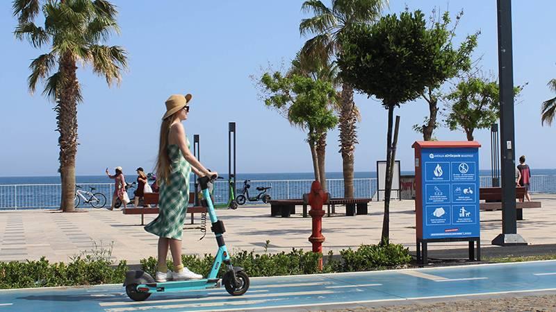 Antalya'da, "scooter"lara  hız sınırı getirildi