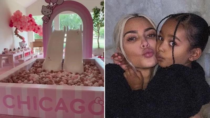 Kim Kardashian, kızı Chicago'ya doğum günü partisi düzenledi