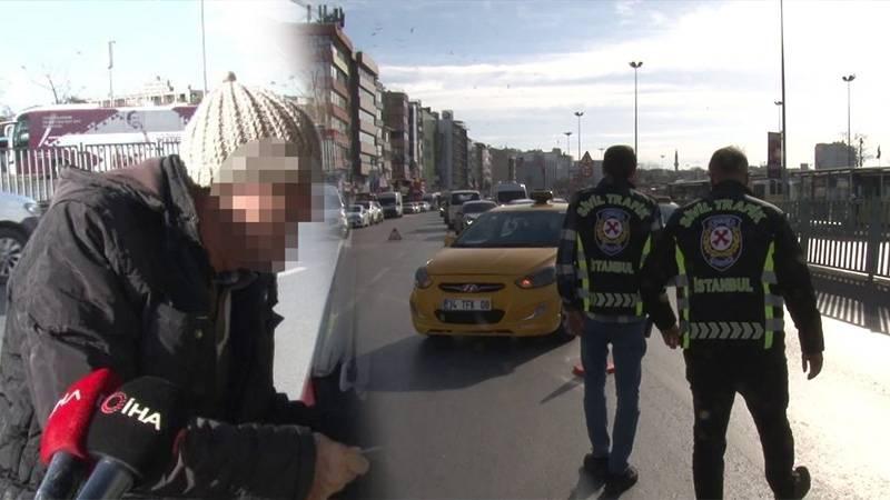 Ceza kesilen taksi şoföründen polise tepki: Belki sana yıldız takarlar