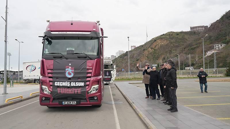 Trabzonspor'un yardım TIR'ı, deprem bölgesine yola çıktı