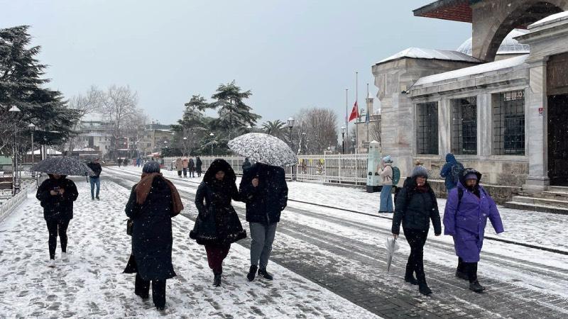 İstanbul'dan kar manzaraları