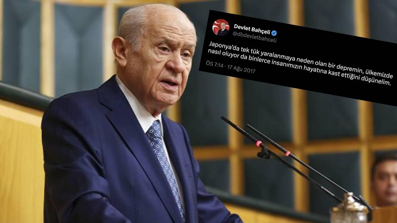 Bahçeli'nin deprem tweeti 6 yıl sonra yeniden gündem oldu