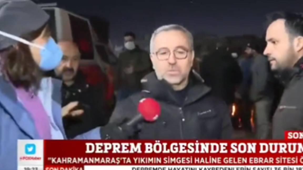 Kahramanmaraş Belediye Başkanı Hayrettin Güngör'e soru sormak isteyen FOX TV muhabiri fiziksel olarak engellendi 