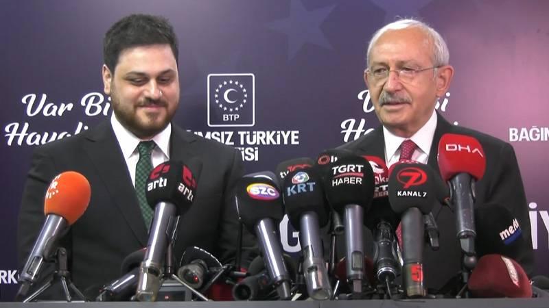 Cumhurbaşkanı adayı Kılıçdaroğlu, BTP lideri Hüseyin Baş ile görüştü: Pek çok konu hakkında karşılıklı düşüncelerimizi ifade ettik