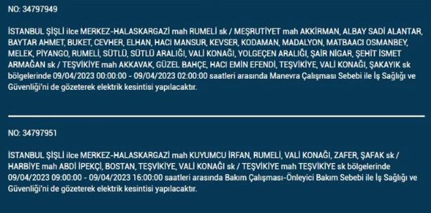 BEDAŞ, 9 Nisan Pazar elektrik kesintilerinin yapılacağı ilçeleri açıkladı