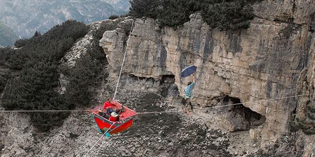 Yüzlerce metre yükseklikte Highline Buluşması 