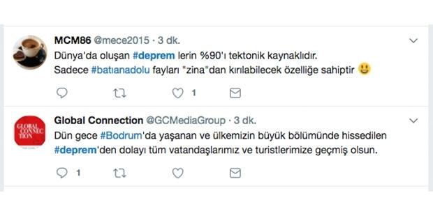 Ege'deki depremin ardından Twitter'daki 'zina' yorumları tepki çekti