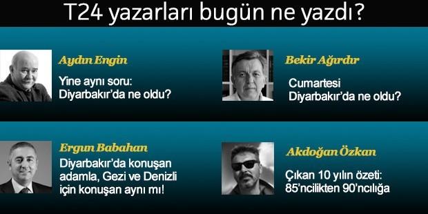 T24 köşelerinde bugün...