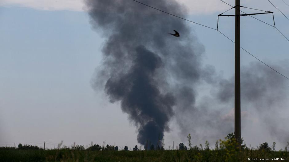 Ukrayna helikopteri düşürüldü