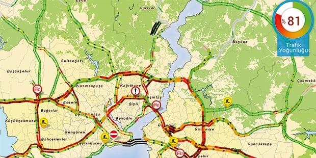 İstanbul'da trafik felç!