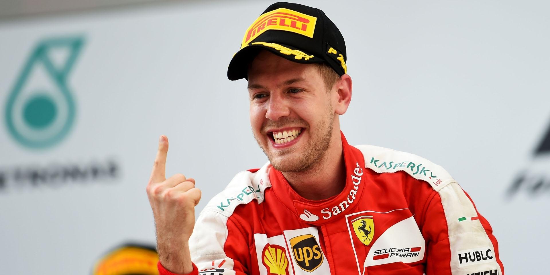 Brezilya'da birinci Vettel