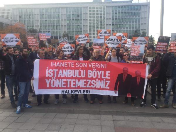 İBB önünde protesto 