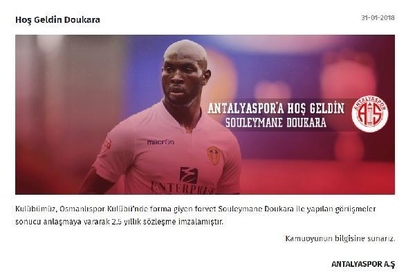 Antalyaspor'dan forvet takviyesi