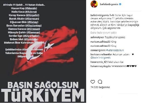 Gomis'ten başsağlı paylaşımı