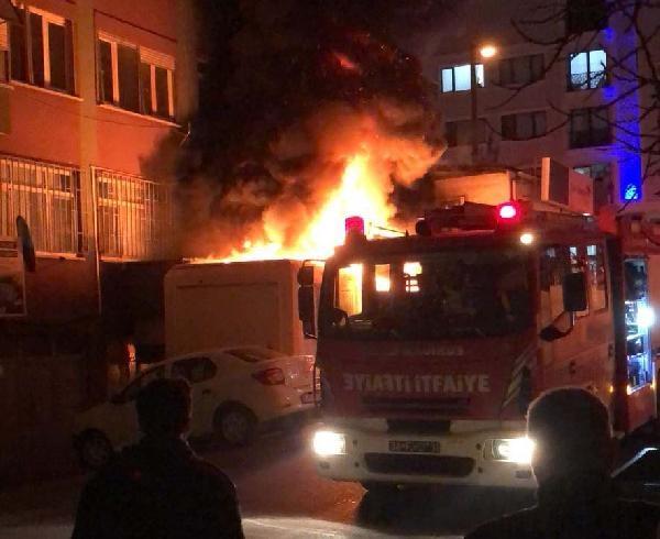 Maltepe'de depoda yangın