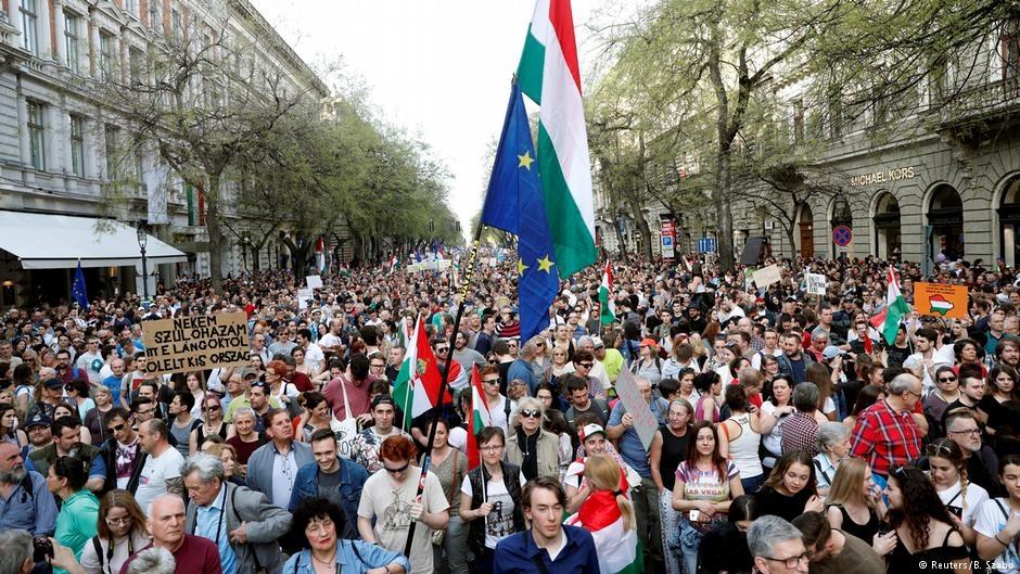 Macaristan'da Orban protestosu