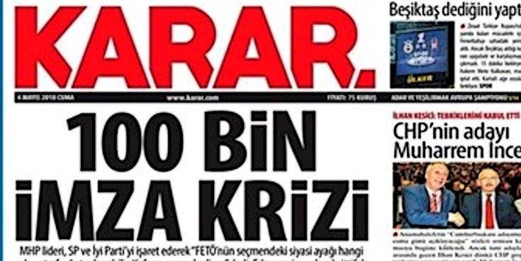 Karar gazetesi: Kapanmıyoruz