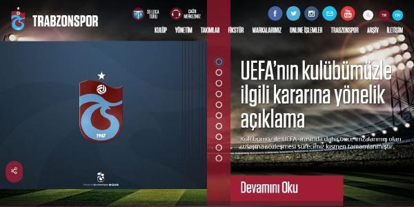 Trabzonspor'dan 'UEFA' açıklaması