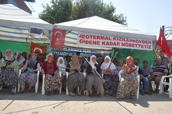 Jeotermale yürüyüşlü protesto