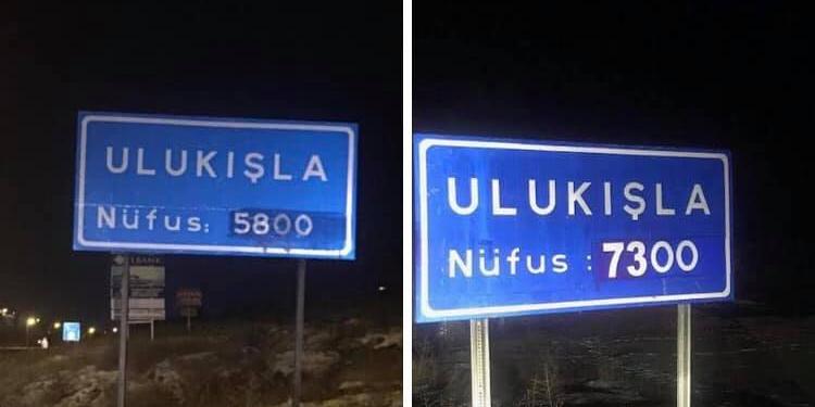 Ulukışla'ya tabela operasyonu